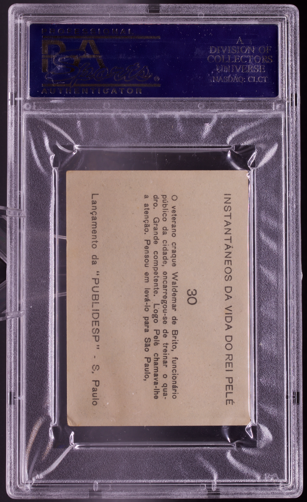 1964 Instantaneos Da Vida #30 Pele PSA 4 VG-EX Waldemar de Brito Scout Soccer