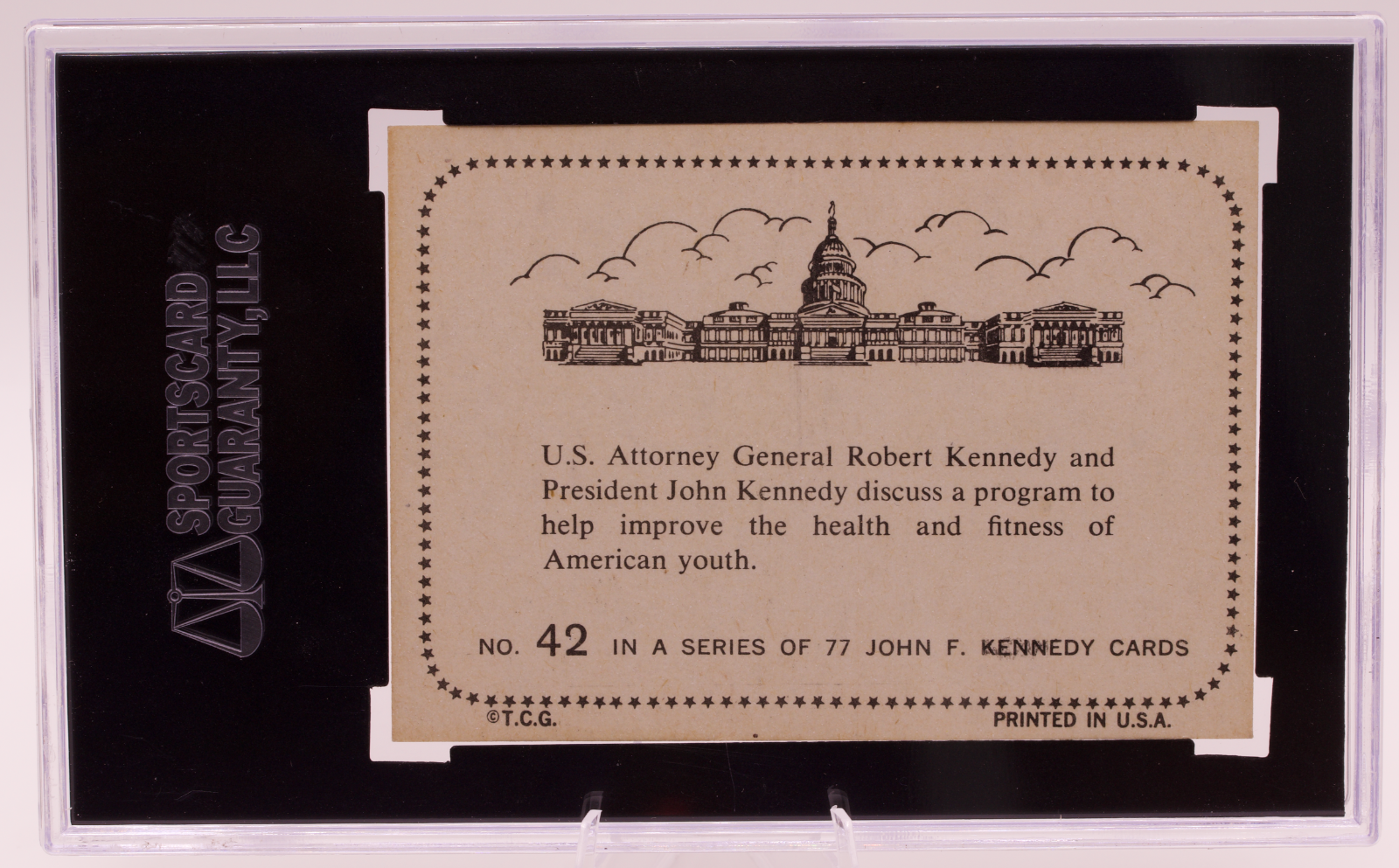 1964 Topps John F. Kennedy #42 Robert Kennedy RFK JFK SGC 80 EX/NM 6 Non-Sports
