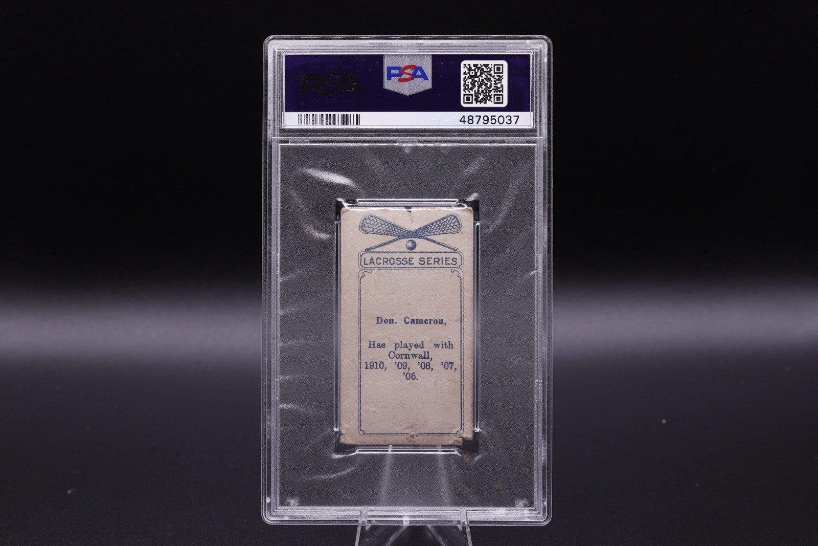 1910 C60 Imperial Tobacco Donald Cameron Lacrosse PSA 1 RARE Vintage Card