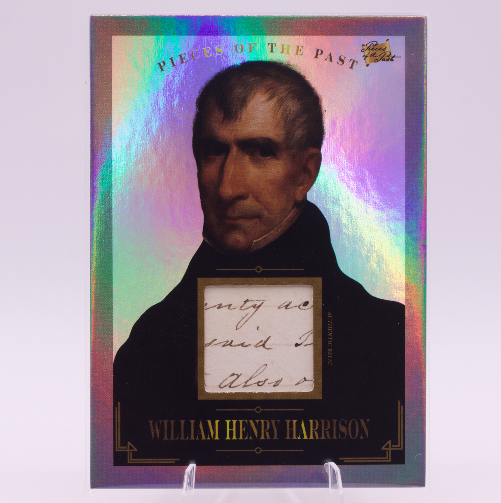 William Henry Harrison Authentic Relic Card Pieces of the Past #109 President US
