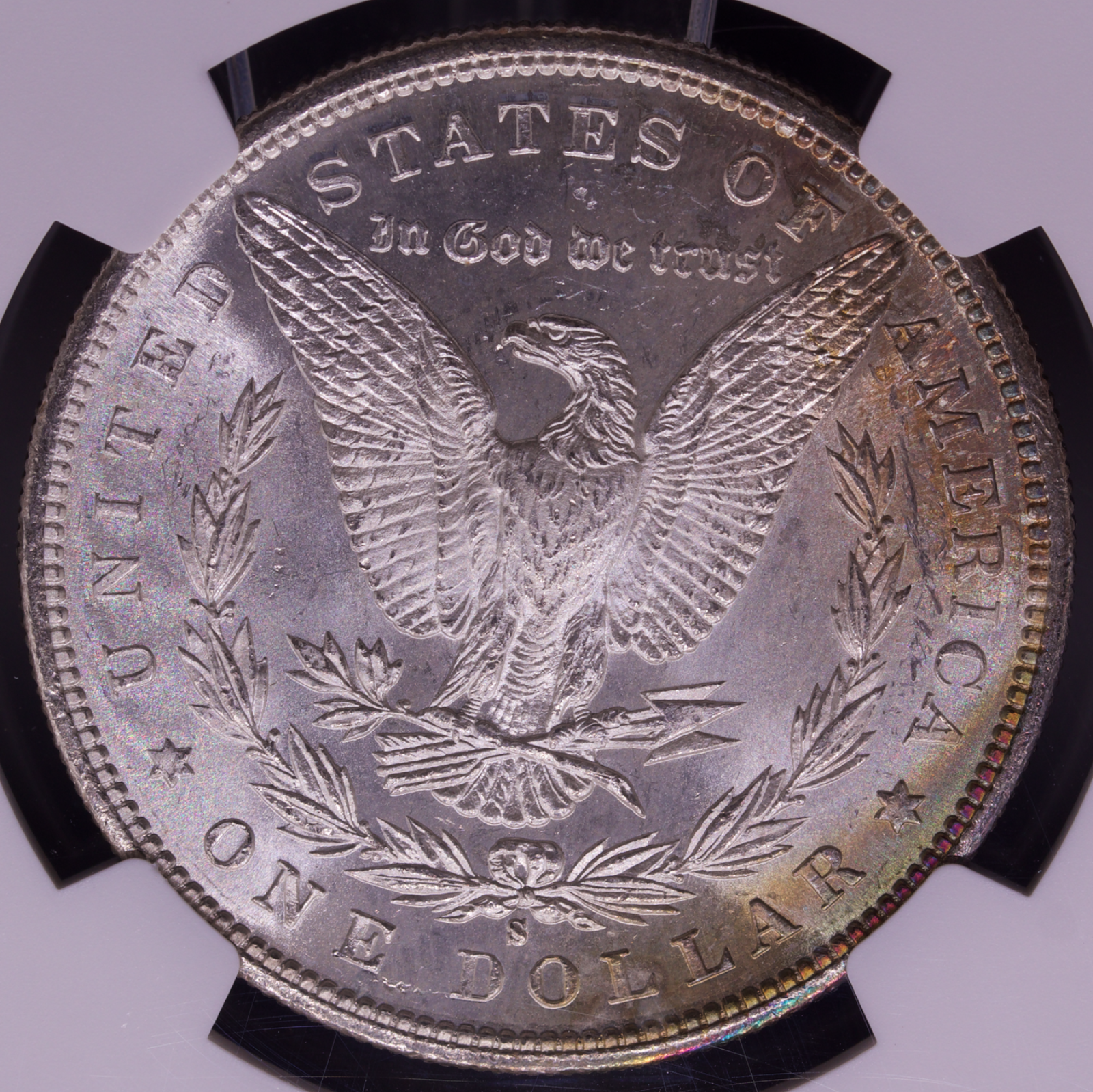 1881-S Morgan Silver Dollar NGC MS64 San Francisco Mint Choice Unc Coin Toned
