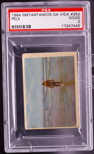 1964 Instantaneos Da Vida #262 Pele PSA 2 GOOD Sea Beach Brazil Soccer Card