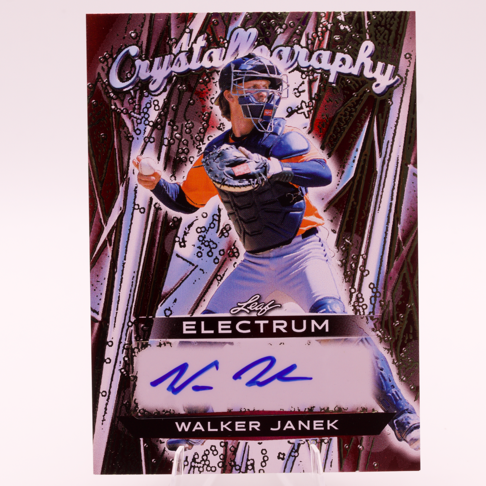 2026 Leaf Electrum Crystallography Walker Janek Auto 1/2 C-WJ1 Astros Catcher