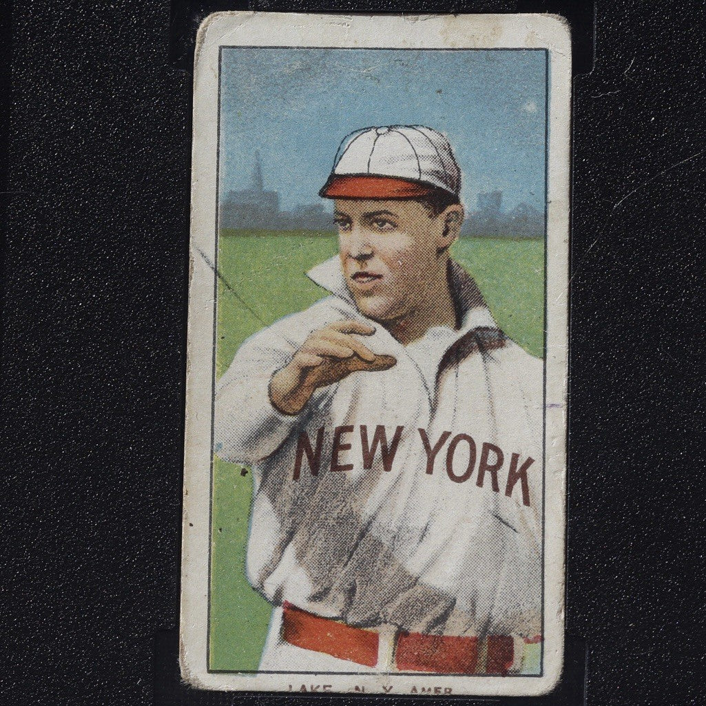 1909 T206 Joe Lake SGC 1 PR • Piedmont 150 Back • New York Americans Pre-War