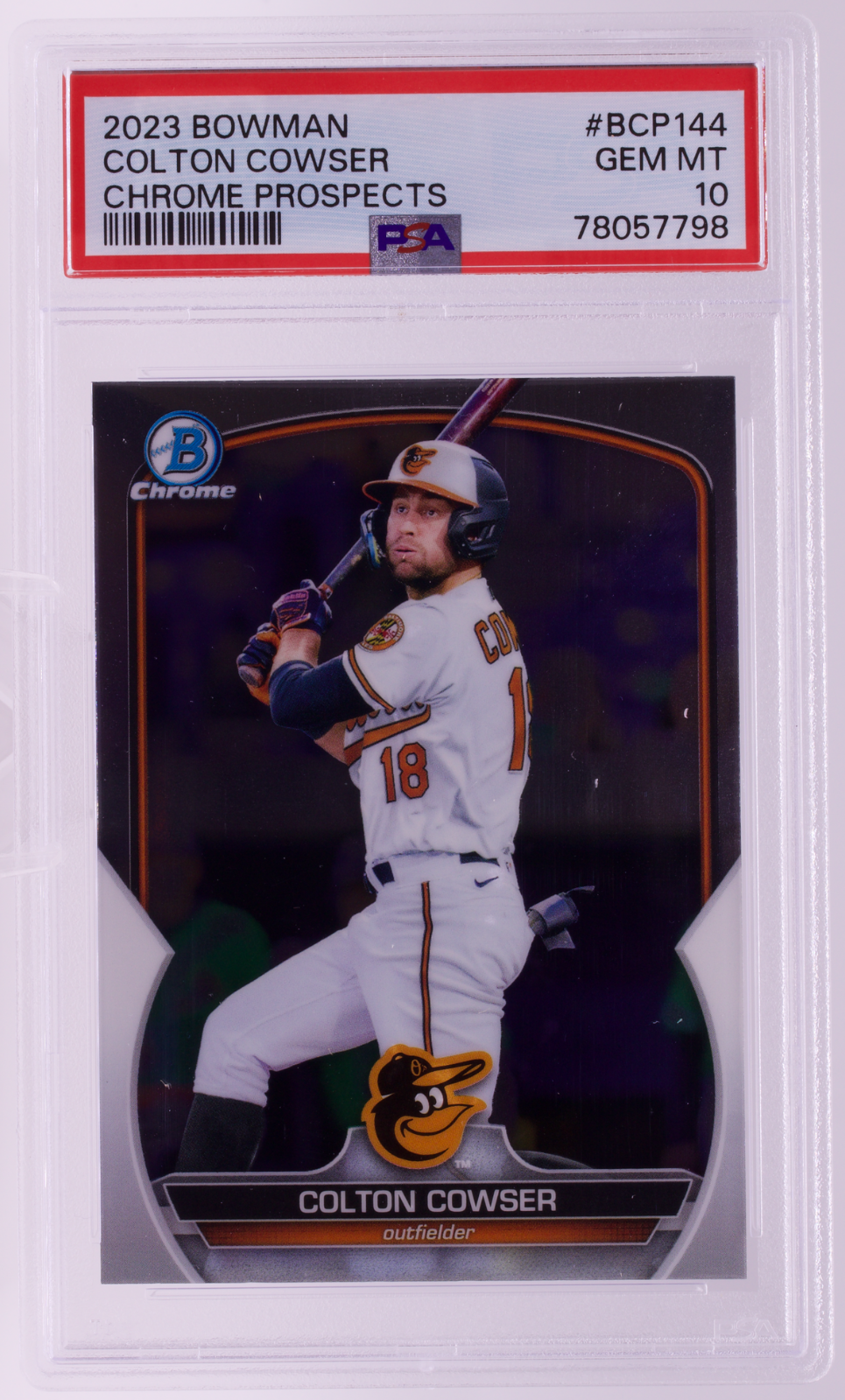 2023 Bowman Chrome Prospects Colton Cowser #BCP144 PSA 10 GEM MINT