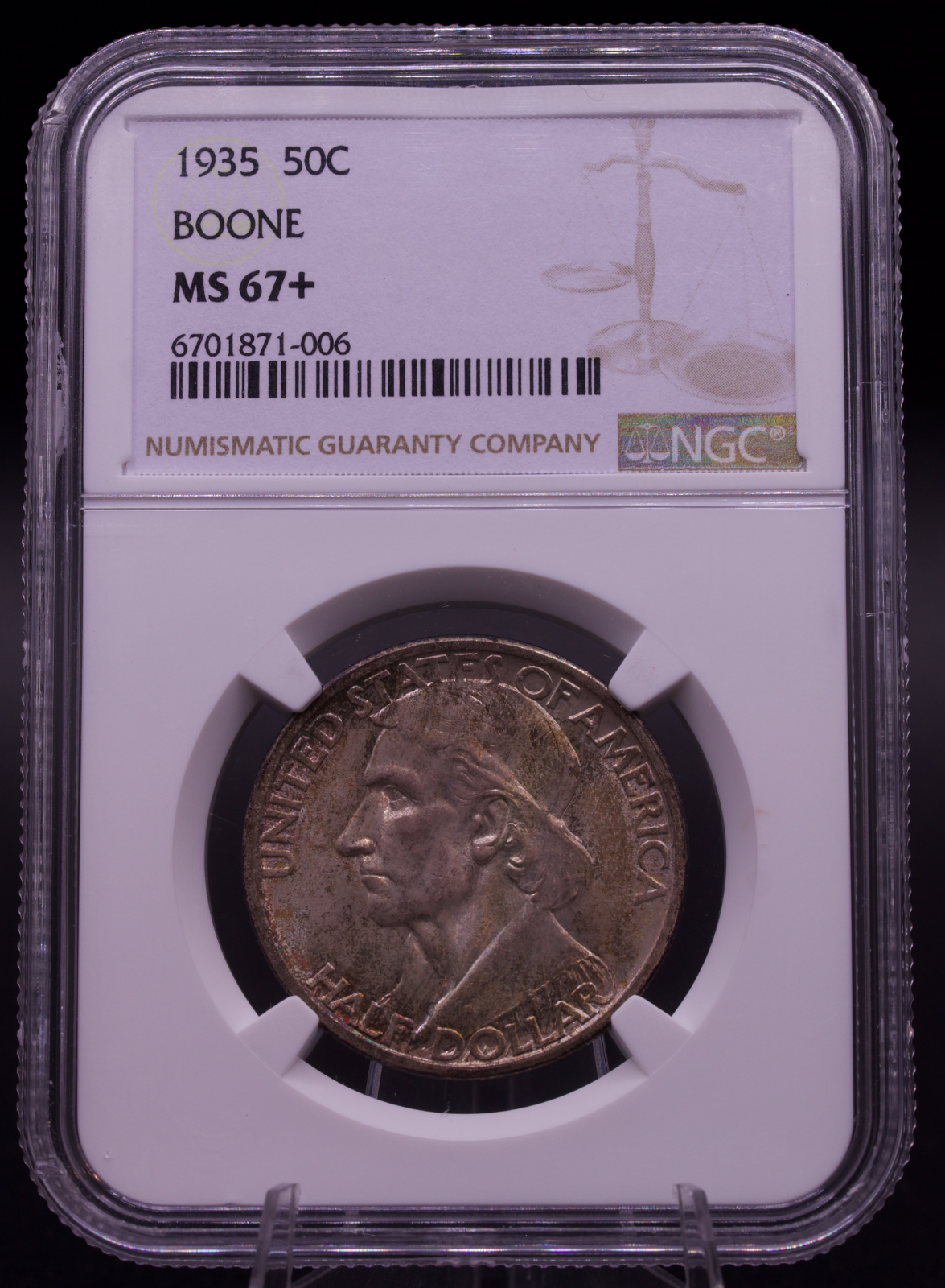 1935 Boone Commemorative Half Dollar 50c NGC MS 67+ High Grade Rare