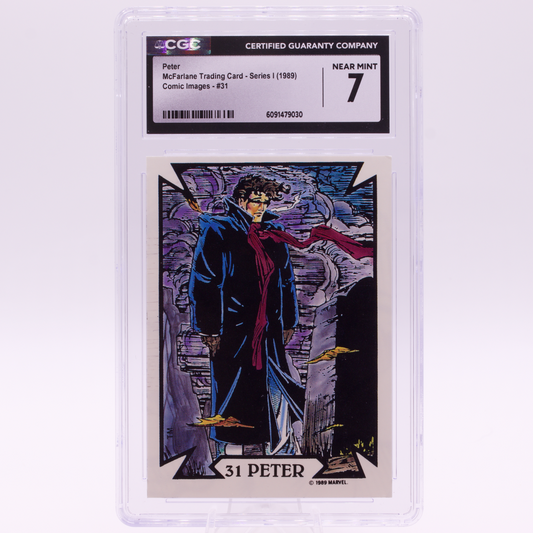 1989 McFarlane Comic Images Peter #31 CGC 7 NEAR MINT Marvel Trading Card