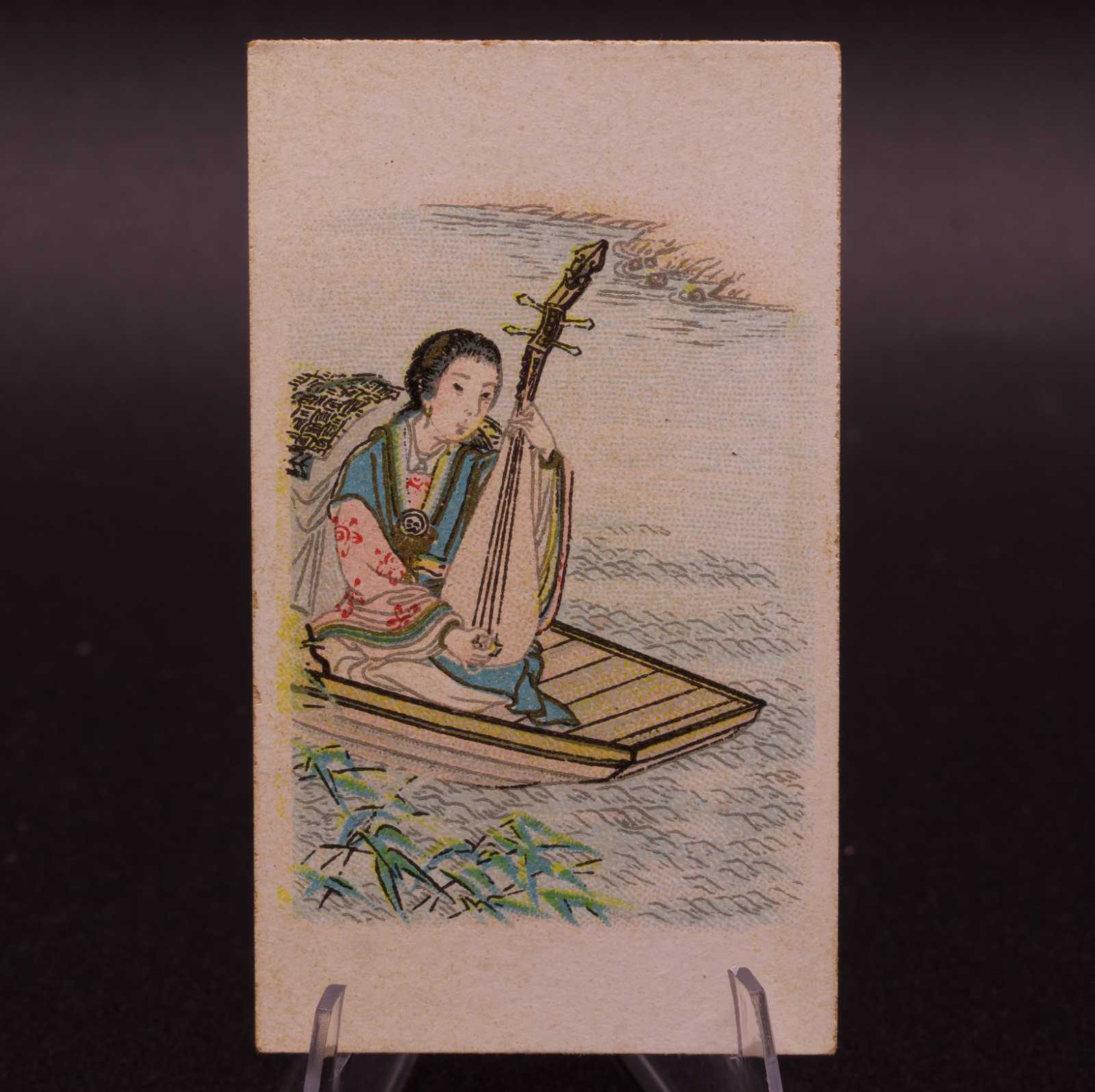 1908 Eagle Bird Cigarettes Chinese Beauties B.A.T. Tobacco Card Pipa China Old