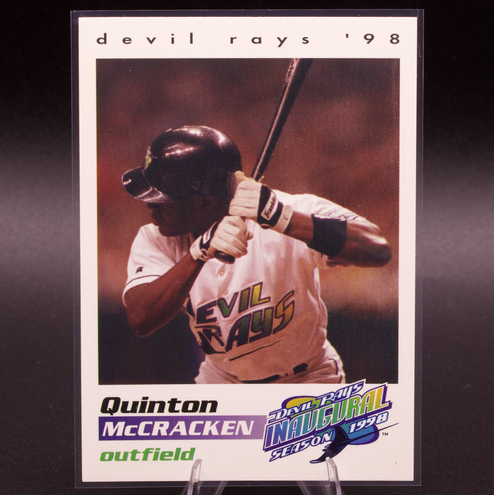 1998 Tampa Bay Devil Rays Team Issue Quinton McCracken #17 Inaugural Season Card