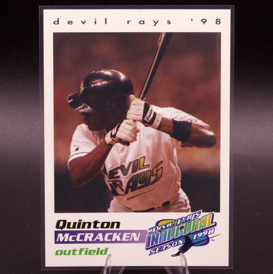 1998 Tampa Bay Devil Rays Team Issue Quinton McCracken #17 Inaugural Season Card