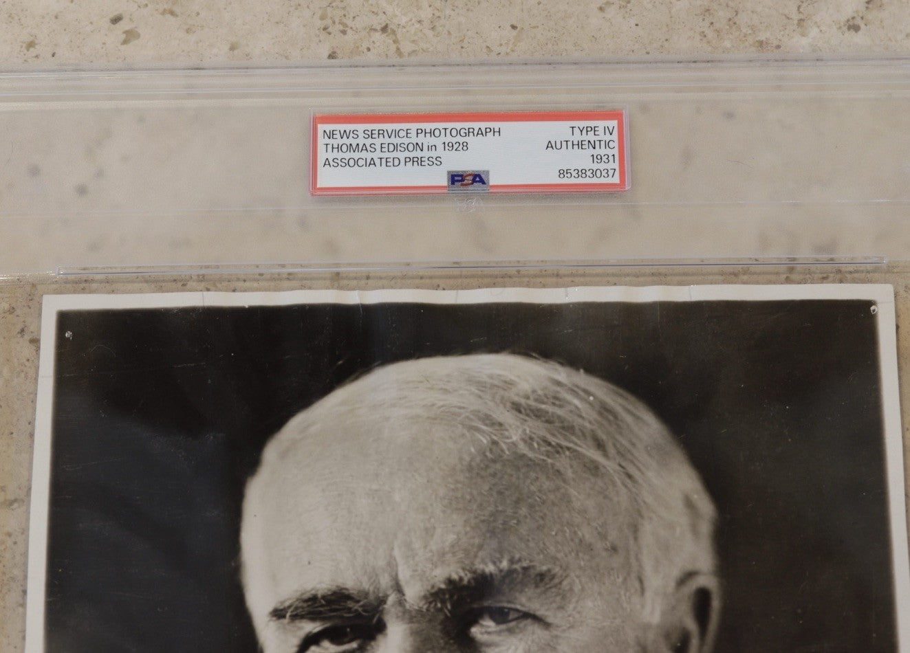 Thomas Edison 1931 Type IV PSA Photo • 1928 Image • Associated Press News