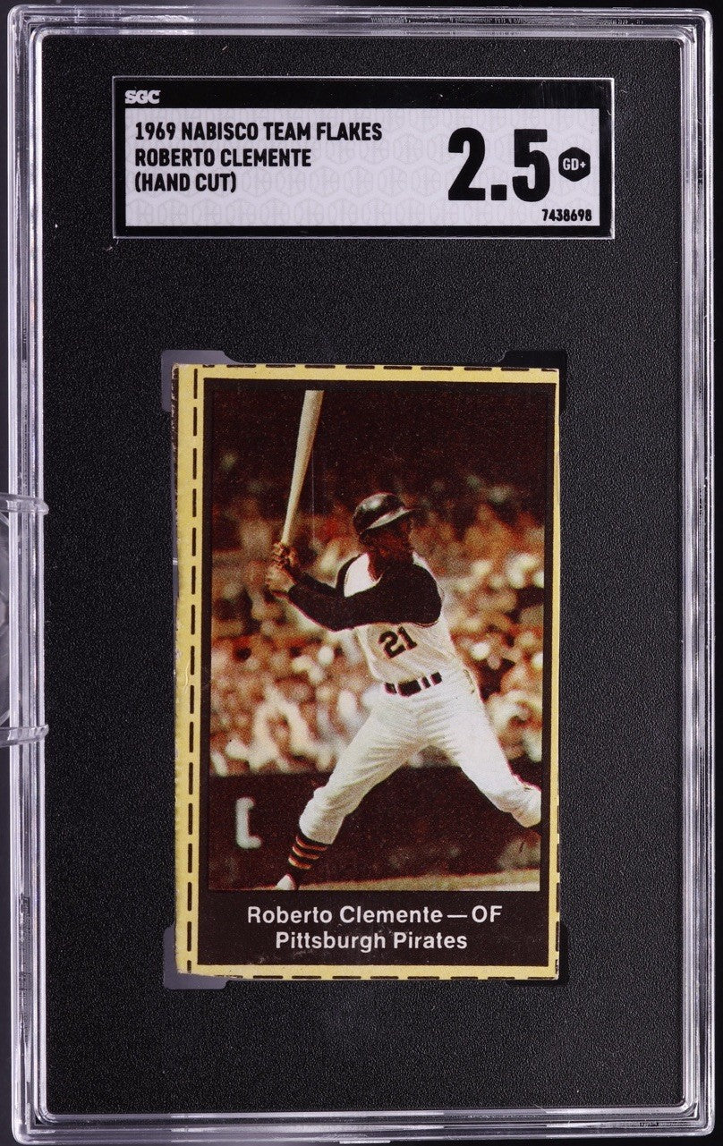 1969 Nabisco Team Flakes Roberto Clemente Hand-Cut SGC 2.5 GD Pittsburgh Pirates