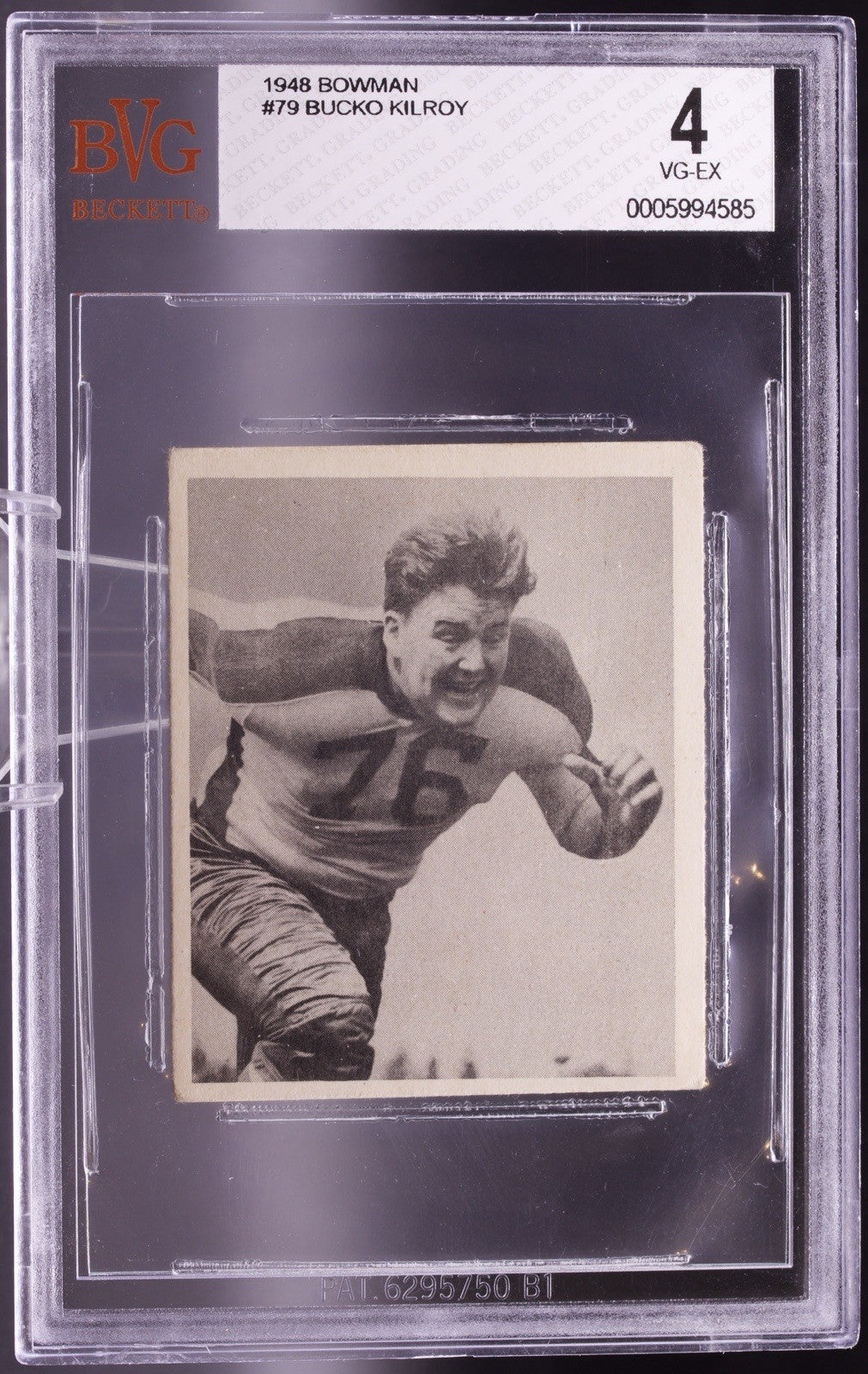 1948 Bowman Football #79 Frank Bucko Kilroy Rookie RC BVG 4 VG-EX Eagles Rare
