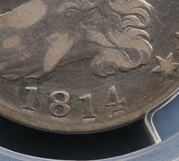 1814 Capped Bust Half Dollar E/A STATES VF Details PCGS Cleaned O-108a R1 50C