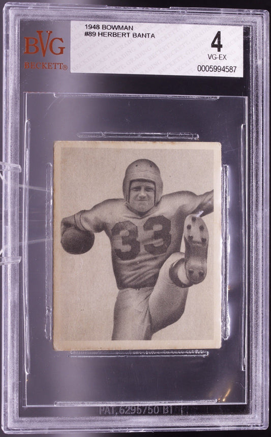 1948 Bowman #89 Herbert Banta Rams BVG 4 VG-EX Football Card