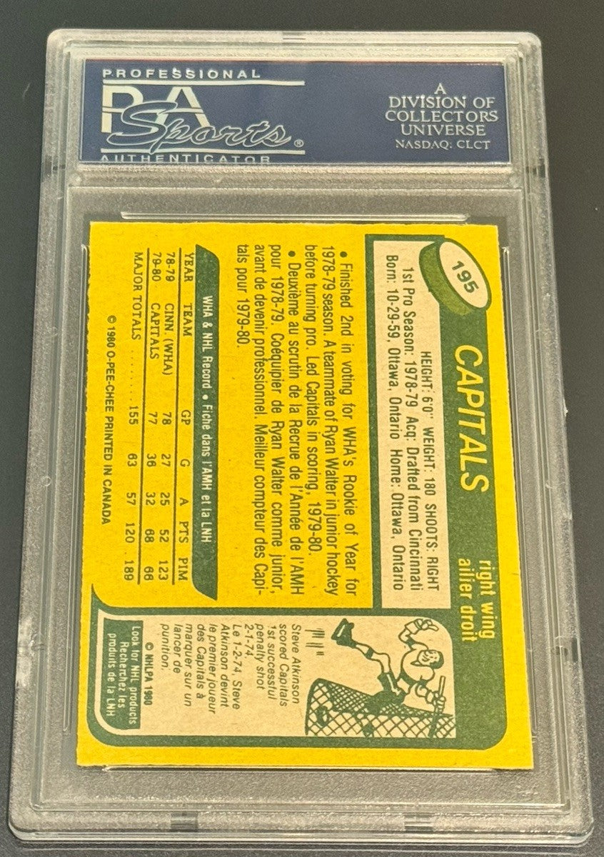 1980 O-Pee-Chee #195 Mike Gartner Rookie Card PSA 8 • Capitals HOF RW Legend