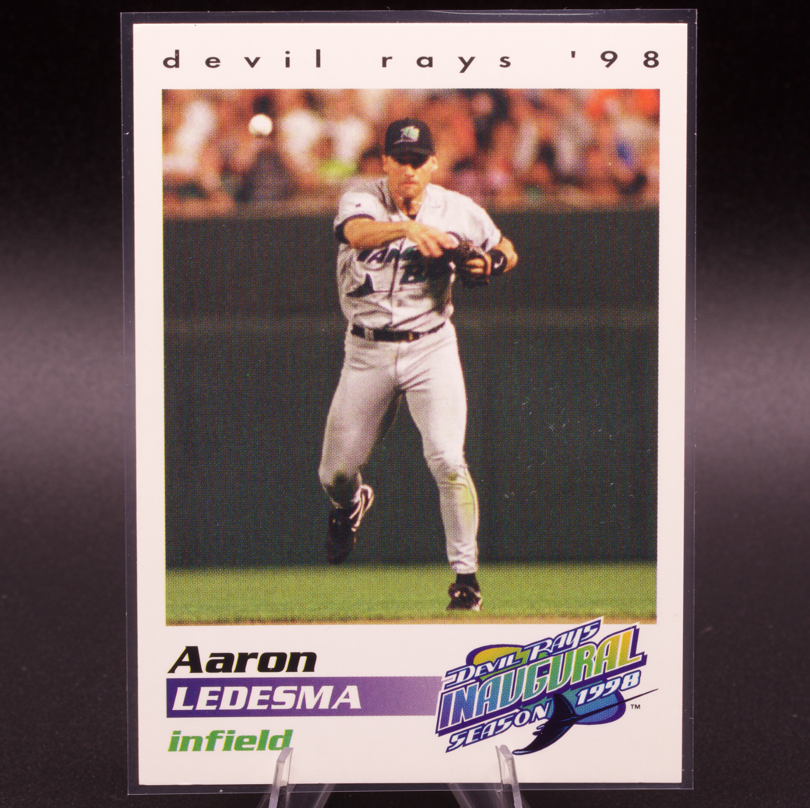 1998 Tampa Bay Devil Rays Team Issue #14 Aaron Ledesma Inaugural Season Card