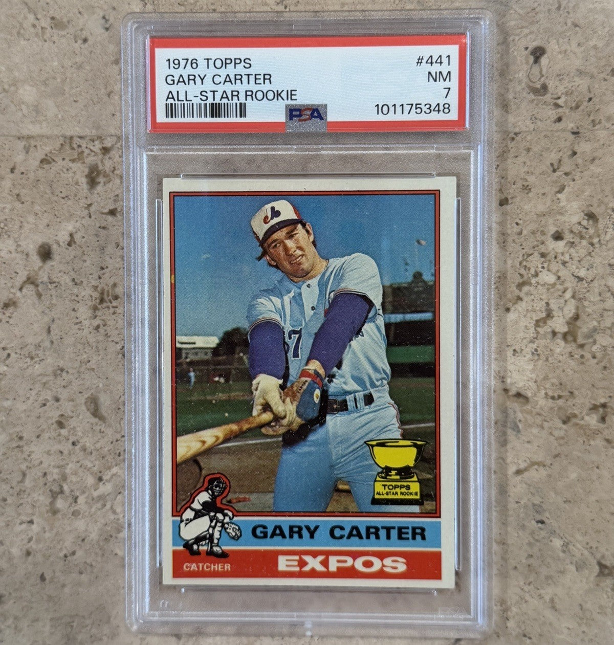 1976 Topps Gary Carter #441 PSA 7 NM Montreal Expos All-Star Rookie Cup HOF