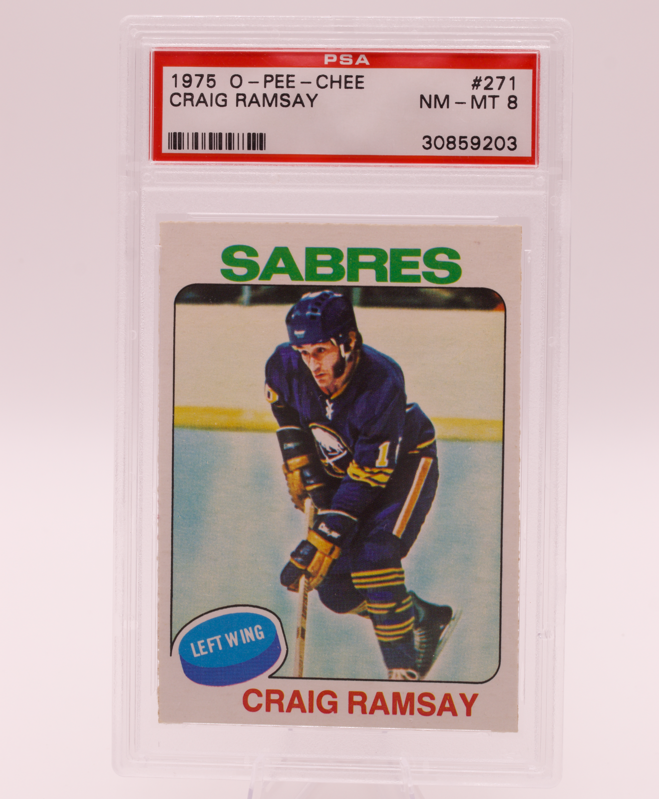 1975 O-Pee-Chee #271 Craig Ramsay PSA 8 NM-MT Buffalo Sabres Selke Hockey Card