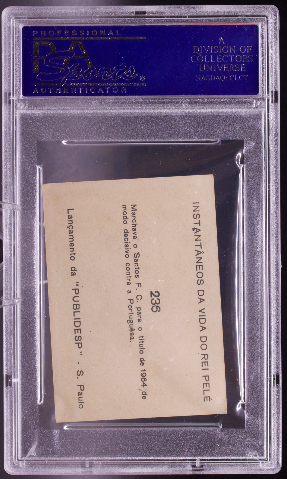 1964 Instantaneos Da Vida Do Rei Pele #236 Pele PSA 4 VG-EX Santos Soccer Card