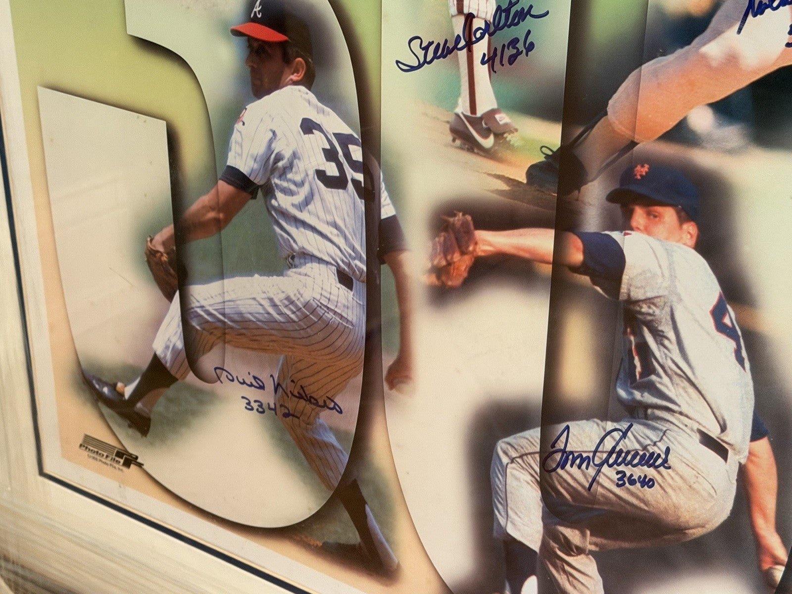 3000 Strikeout Club Signed Print 34x46 HOF Seaver Clemens Gibson  /100