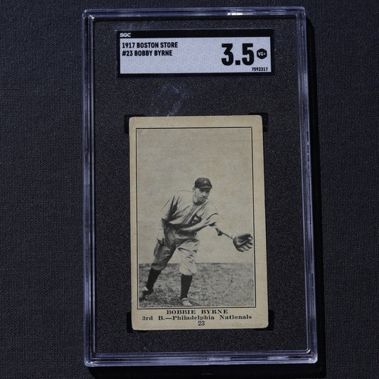 1917 Bobby Byrne #23 SGC 3.5 VG • Philadelphia Nationals Pre-War • Boston Store