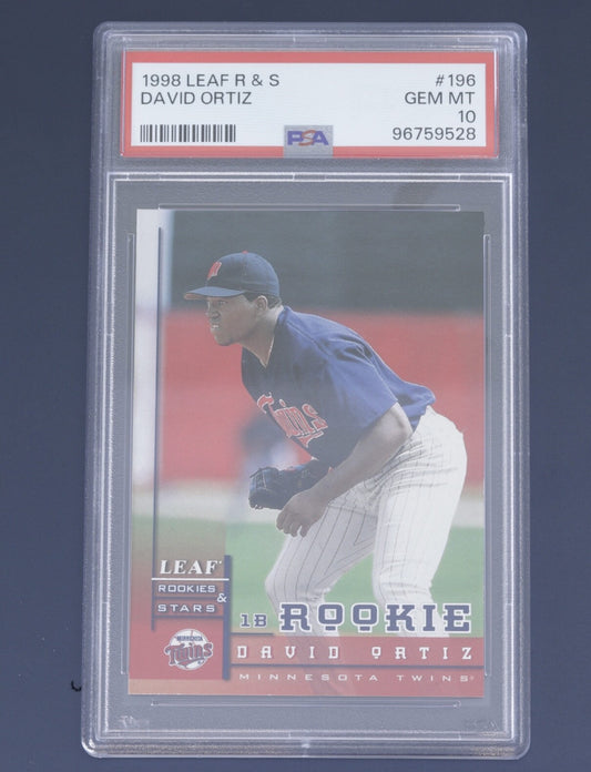 1998 Leaf Rookies & Stars David Ortiz Rookie #196 PSA 10 GEM MT Twins HOF
