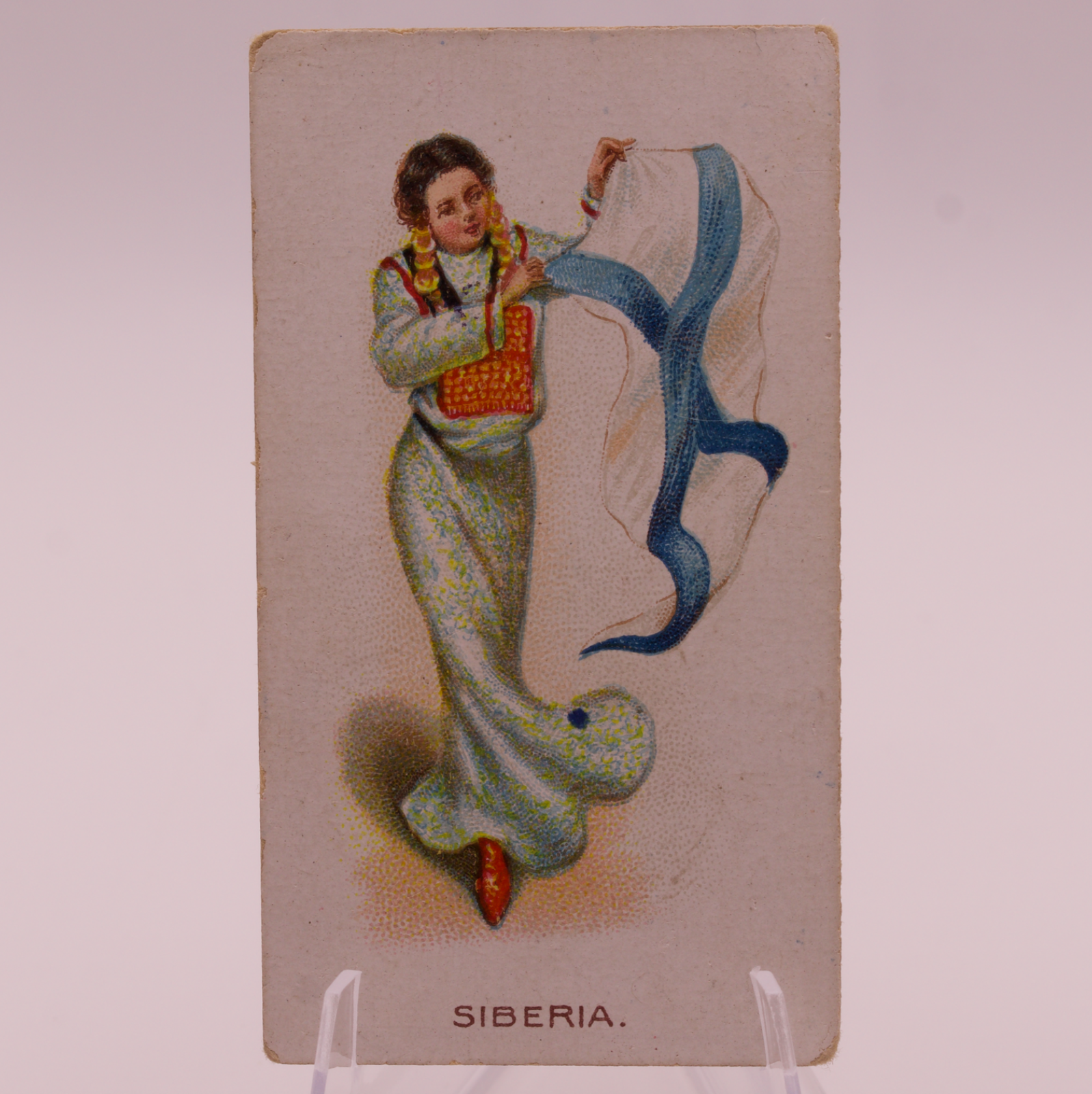 1908 Wills Flag Girls of All Nations #30 SIBERIA Capstan Navy Cut Tobacco Card