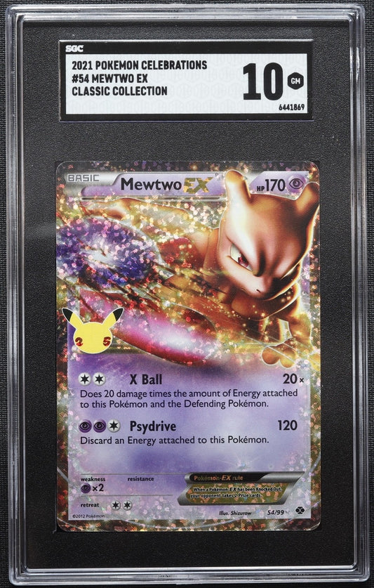 2021 Pokemon Celebrations Mewtwo EX Classic Collection SGC 10 GEM MINT 54/99