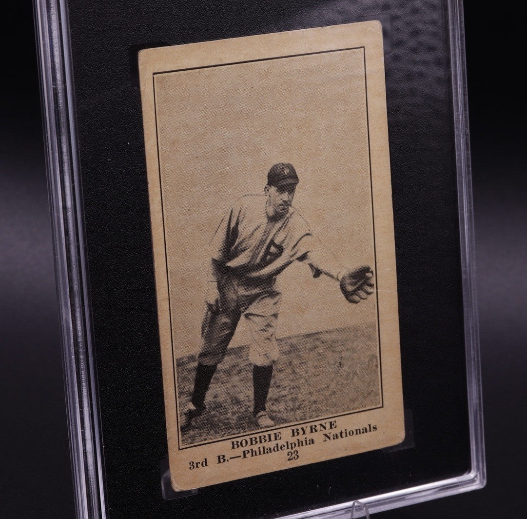 1917 Bobby Byrne #23 SGC 3.5 VG Philadelphia Nationals Pre-War Boston Store Back