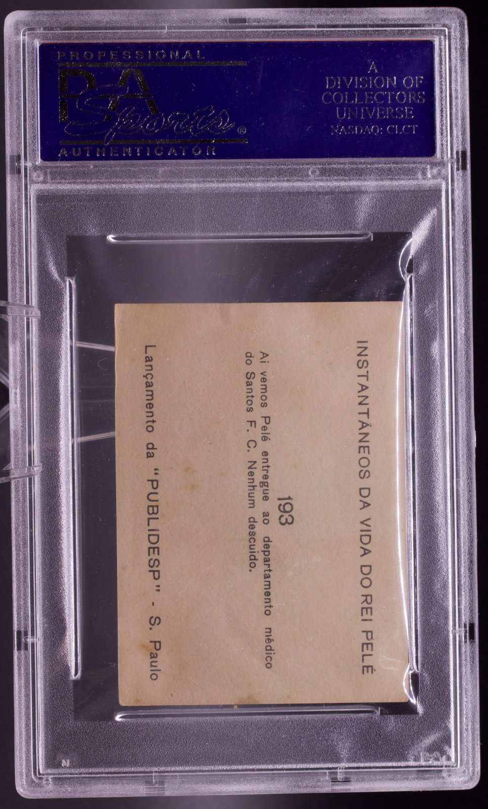 1964 Instantaneos Da Vida #193 Pelé PSA 4 VG-EX Santos Medical Brazil Soccer