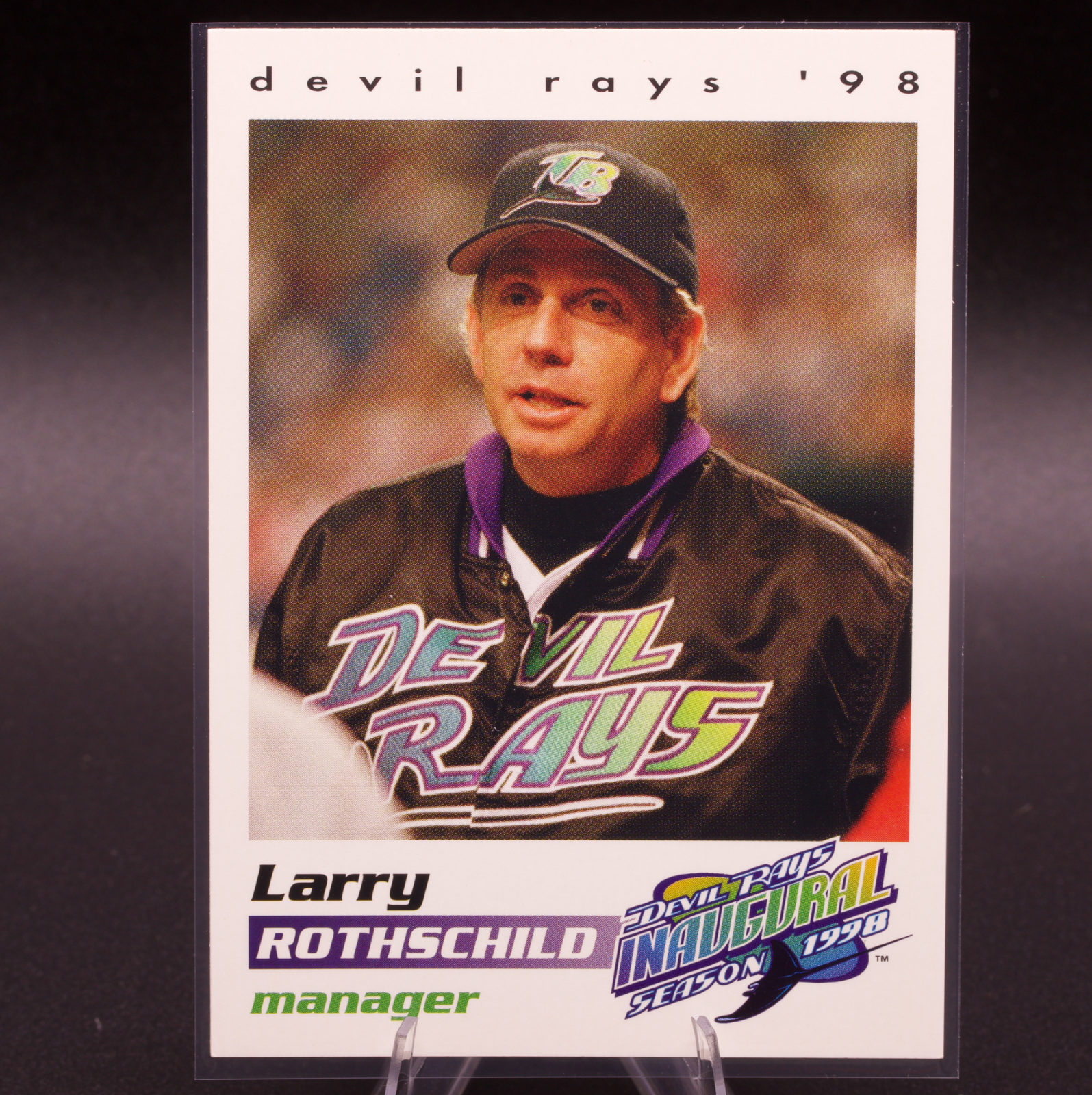 1998 Tampa Bay Devil Rays Team Issue Larry Rothschild #20 First Manager Rookie