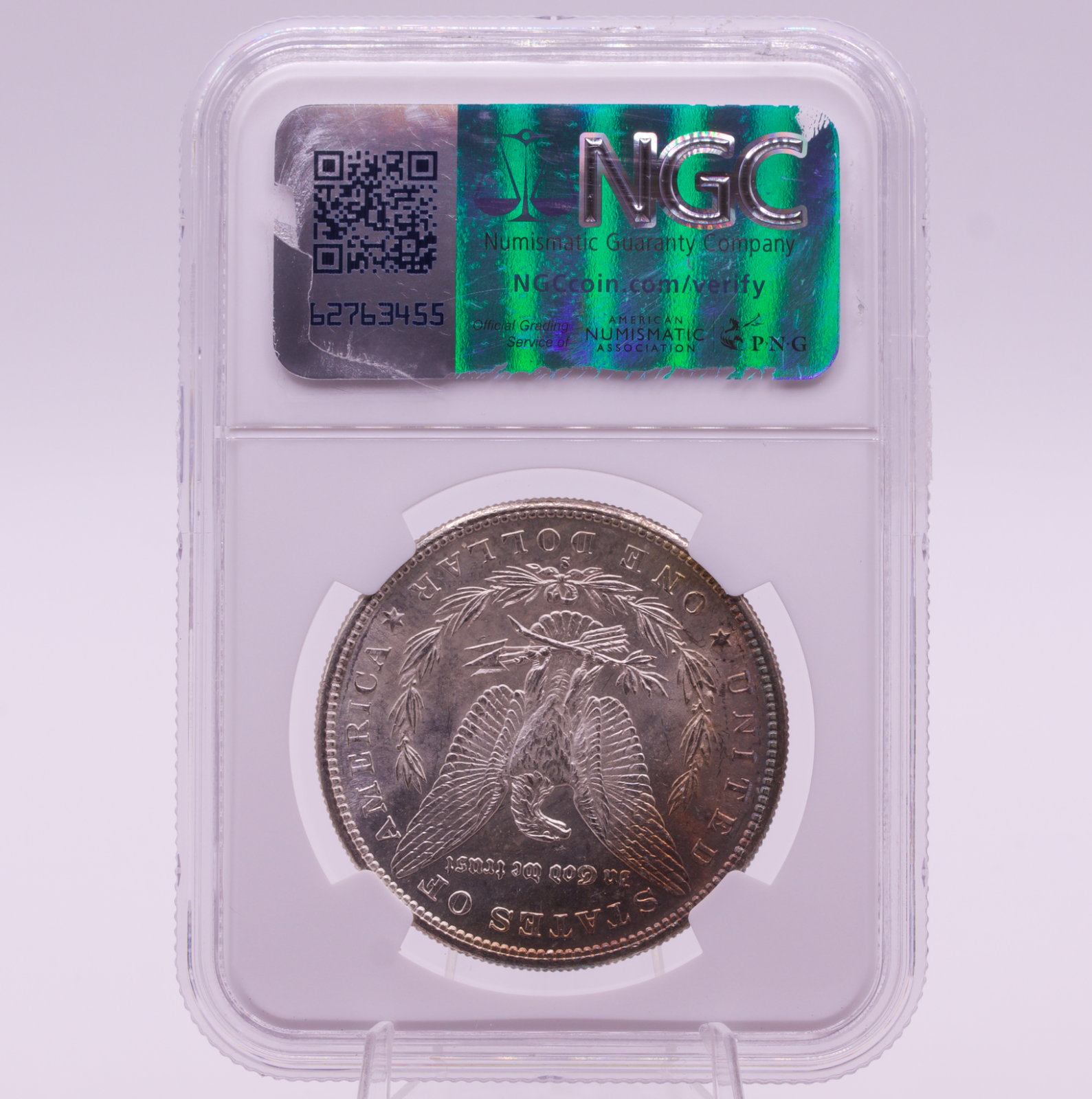 1881-S Morgan Dollar NGC MS64 Toned Reverse Sunset Rim Color San Francisco $1