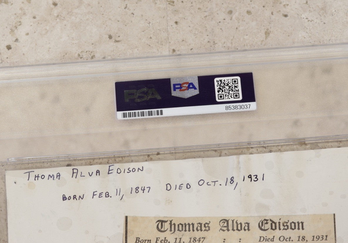 Thomas Edison 1931 Type IV PSA Photo • 1928 Image • Associated Press News