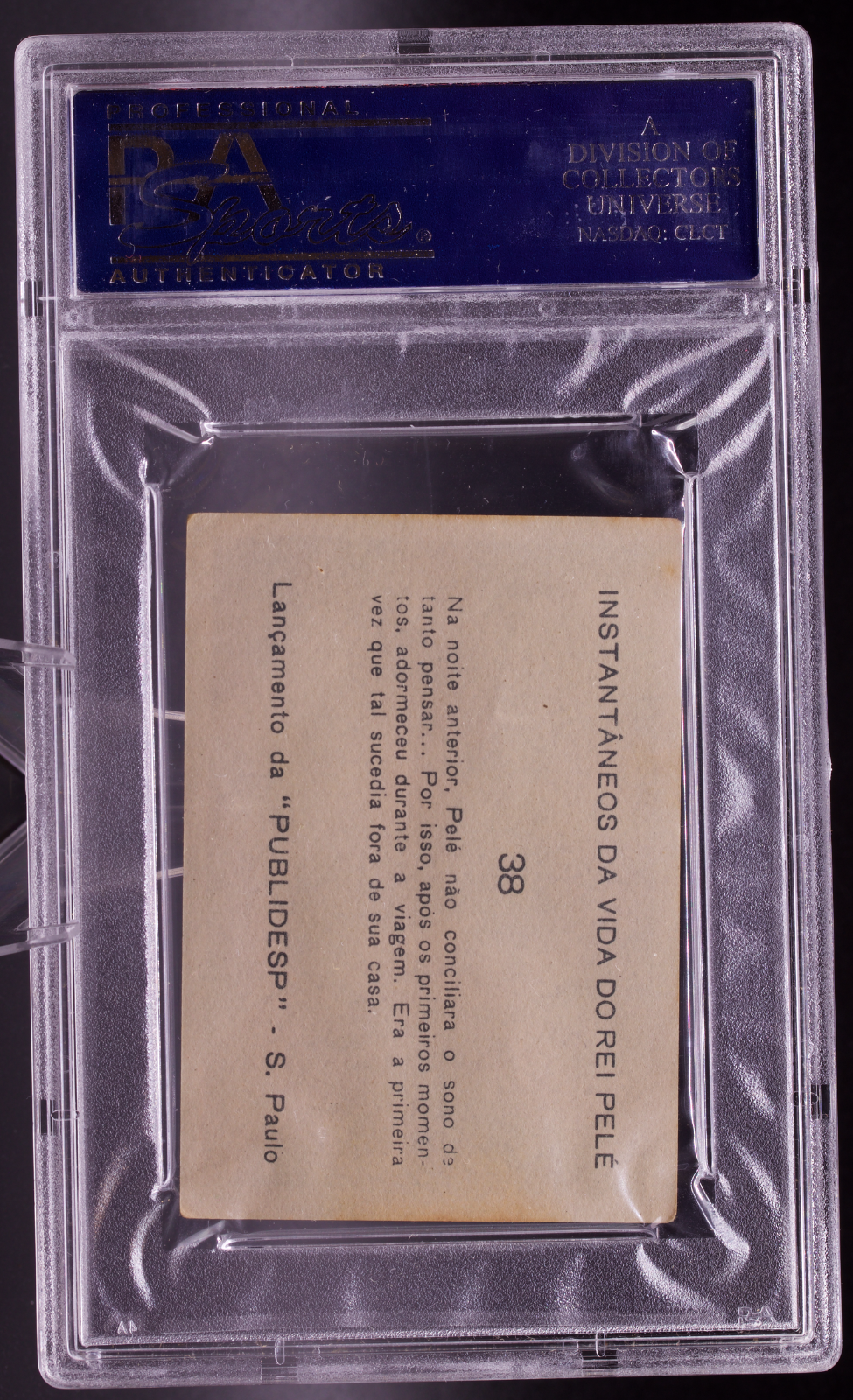 1964 Instantaneos Da Vida #38 Pele PSA 3.5 VG+ Sleeping Travel Santos Soccer