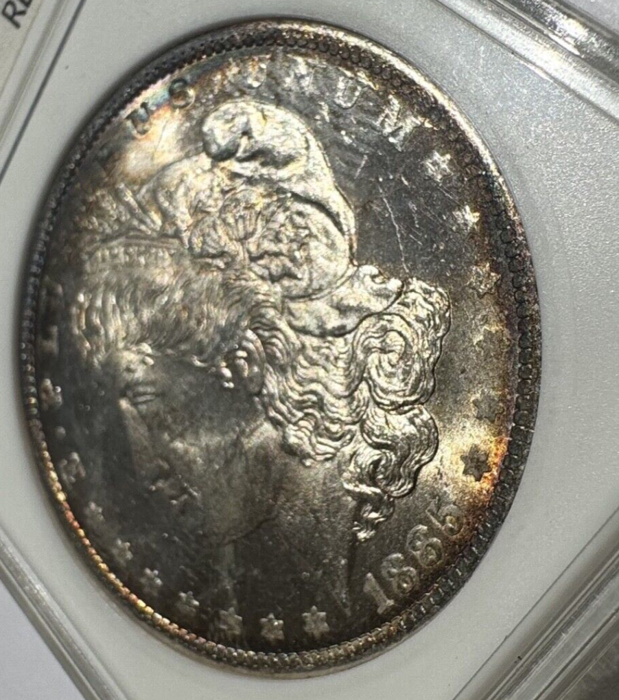 1885-O Morgan Silver Dollar – ANACS Certified MS62 – *End Of Roll Toner*