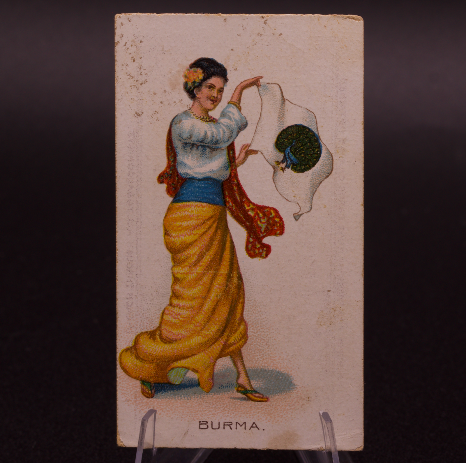 1908 Wills Flag Girls of All Nations Burma No. 1 Vice-Regal Mixture Cigarette
