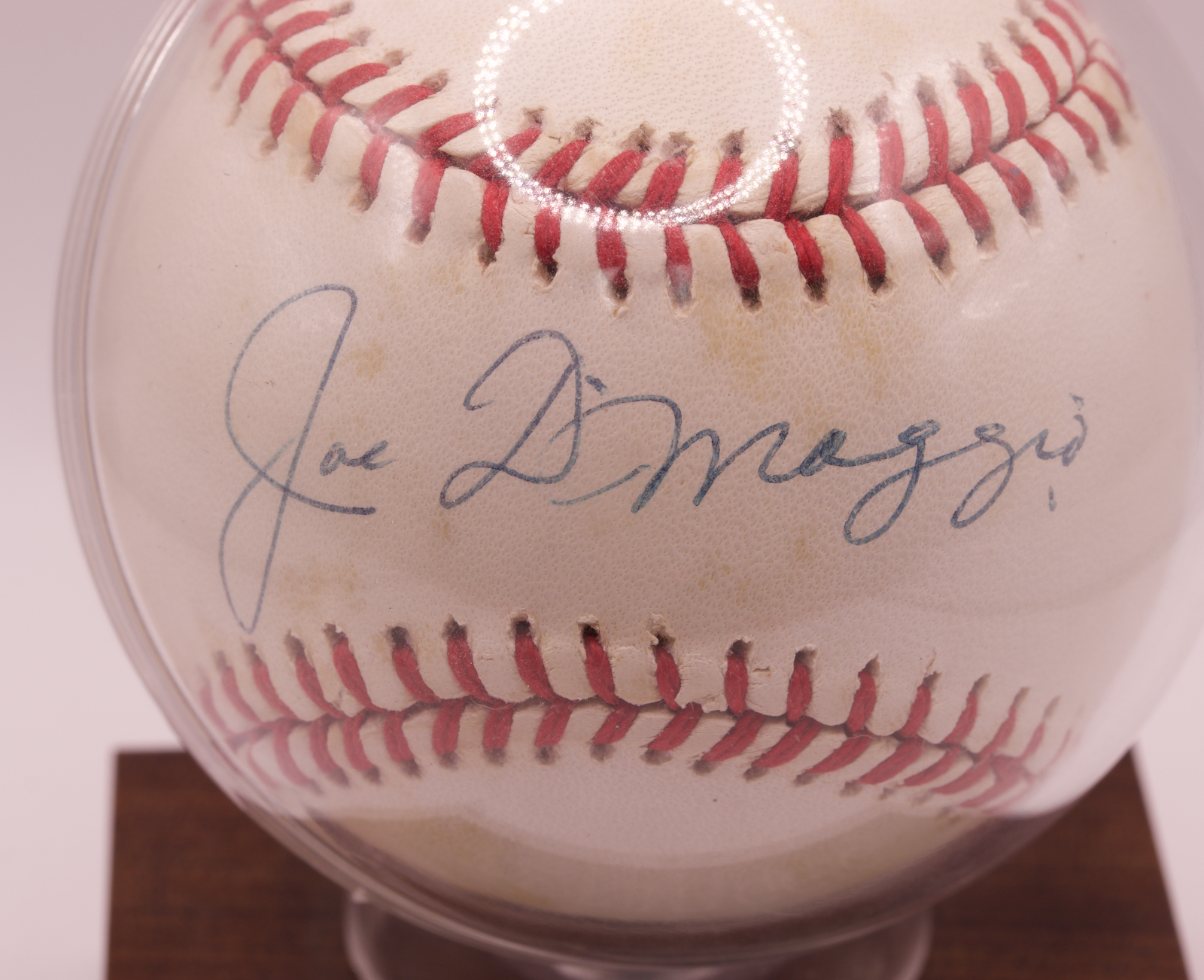 Joe DiMaggio Signed Official AL Baseball 1995 Receipt COA Yankees HOF Display