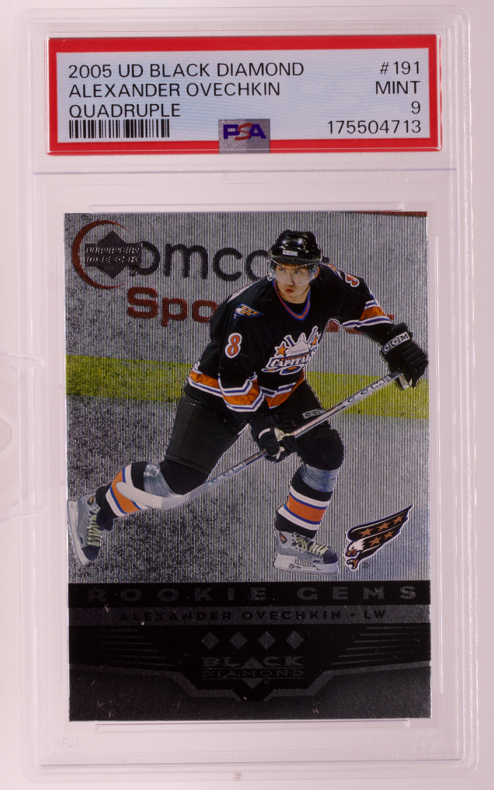 2005-06 UD Black Diamond Alexander Ovechkin Rookie Gems RC #191 Quadruple PSA 9