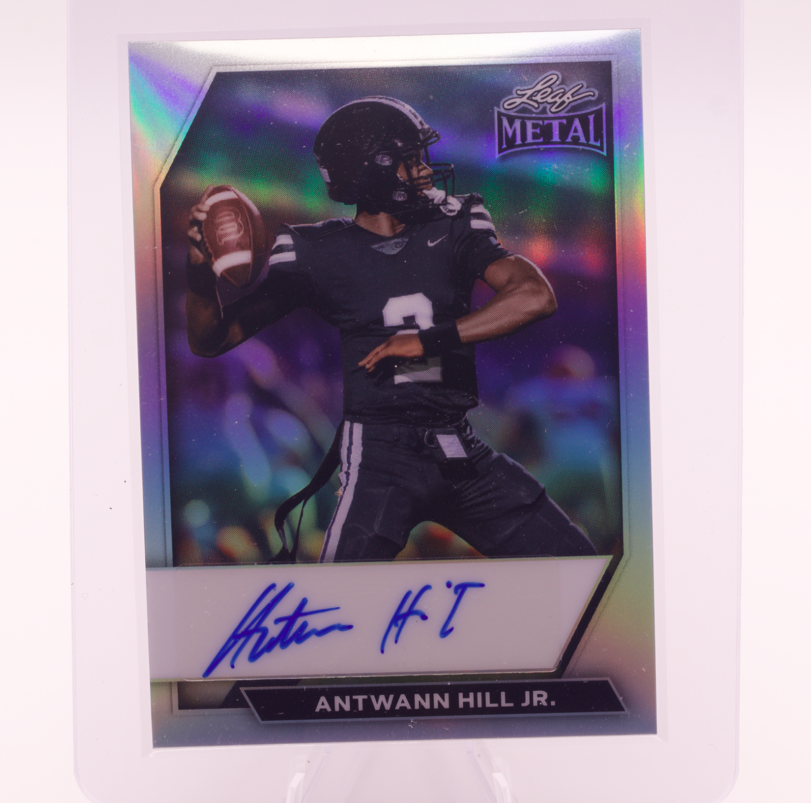 2026 Leaf Metal Antwann Hill Jr Autograph 12/12 Arkansas Razorbacks QB Football