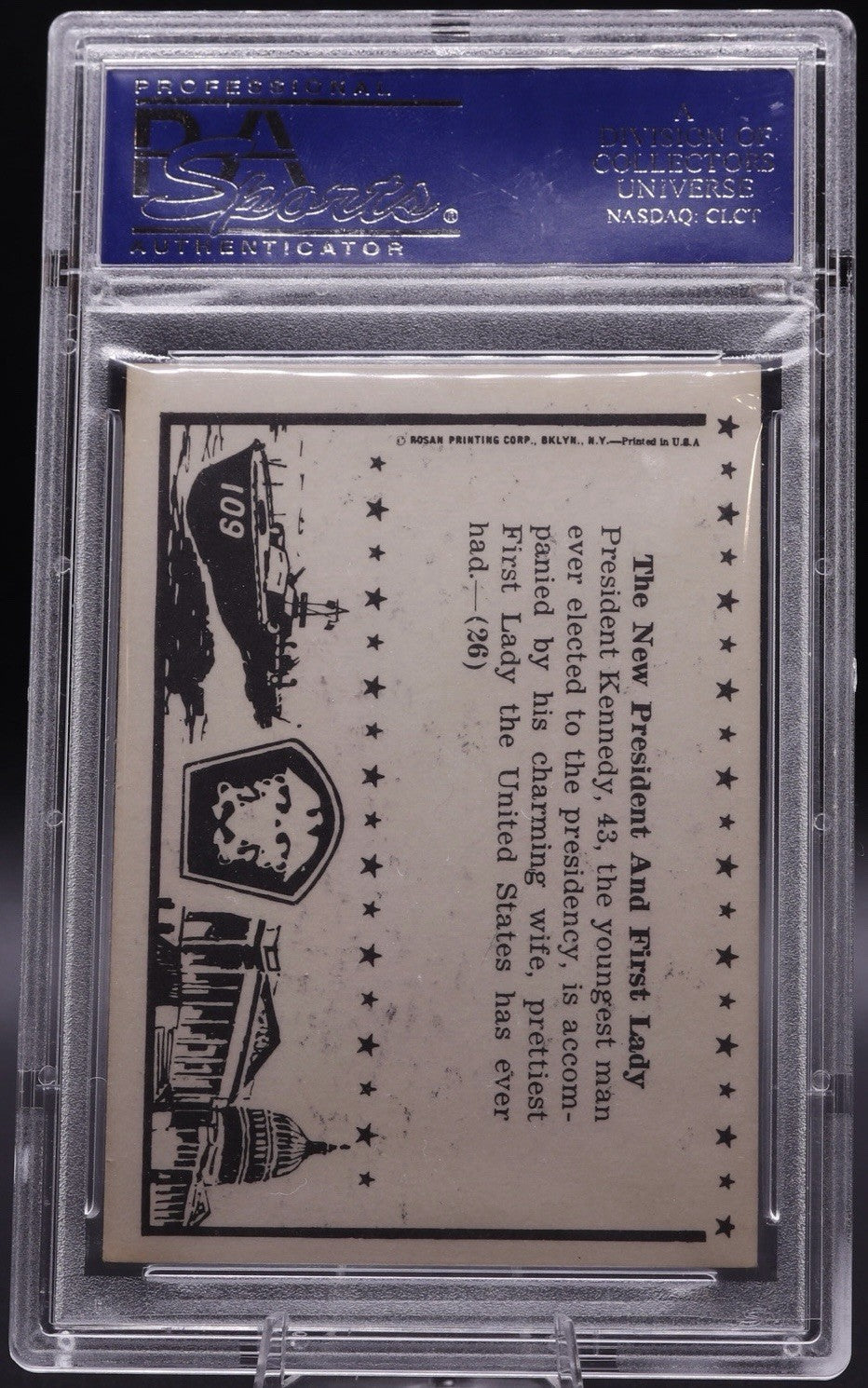 1963 Rosan JFK #26 New President & First Lady • PSA 8 NM-MT • Inauguration Era
