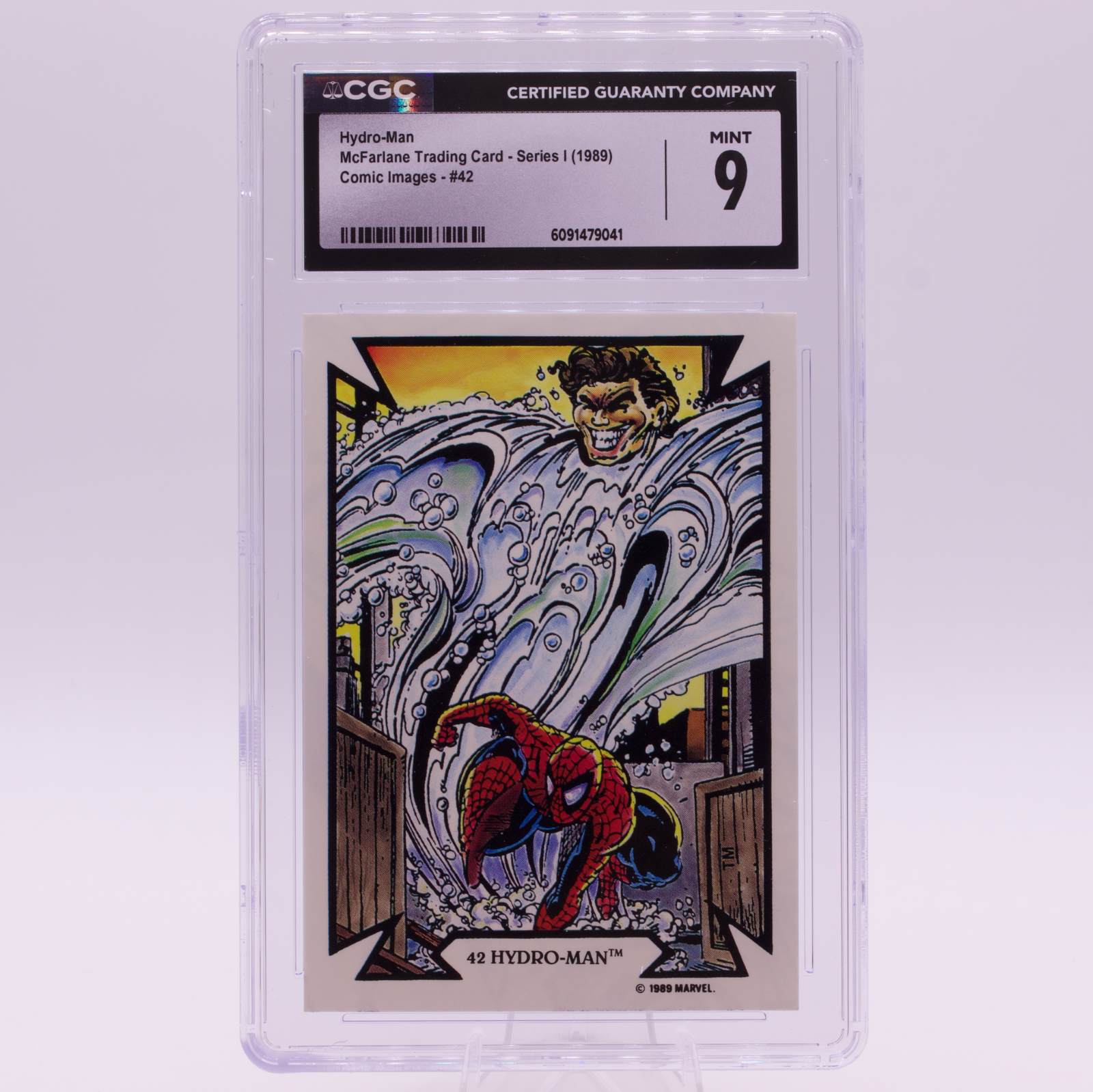 1989 McFarlane Comic Images Hydro-Man #42 CGC 9 MINT Marvel Trading Card