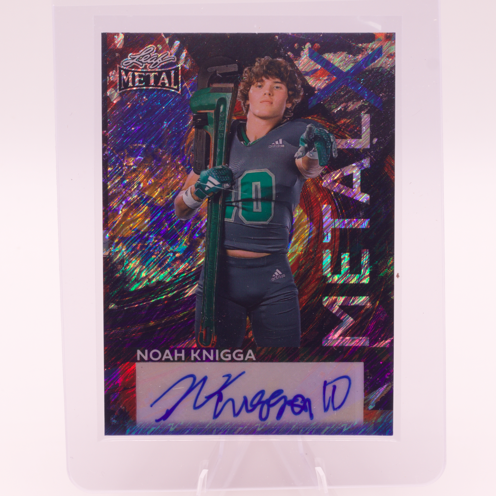 2026 Leaf Metal X Noah Knigga Auto 1/1 Eastern Michigan Eagles Football Card