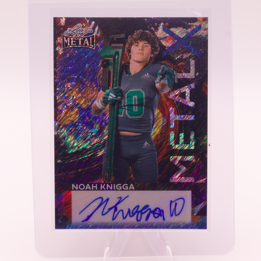 2026 Leaf Metal X Noah Knigga Auto 1/1 Eastern Michigan Eagles Football Card