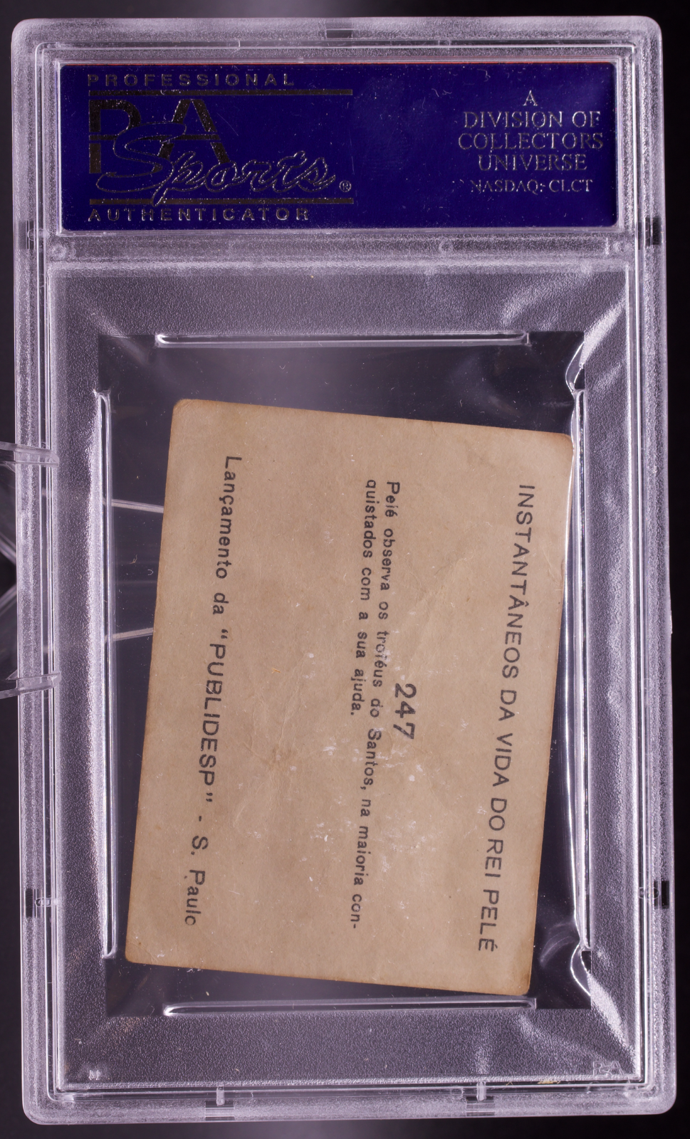 1964 Instantaneos Da Vida #247 Pele PSA 1.5 Fair Santos Trophy Room Soccer