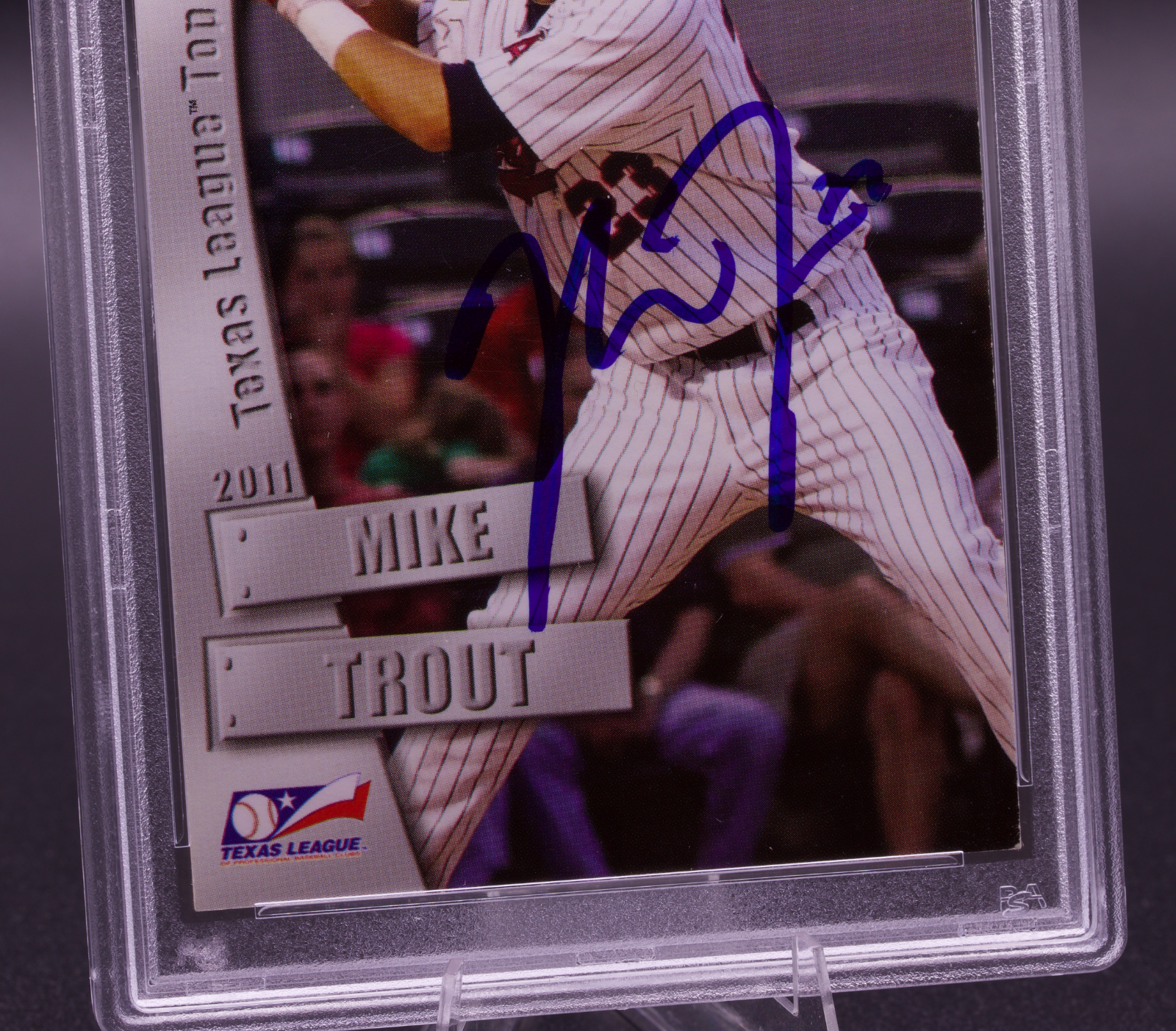 2011 Grandstand Mike Trout Auto Texas League Top Rookie Prospect  PSA Authentic