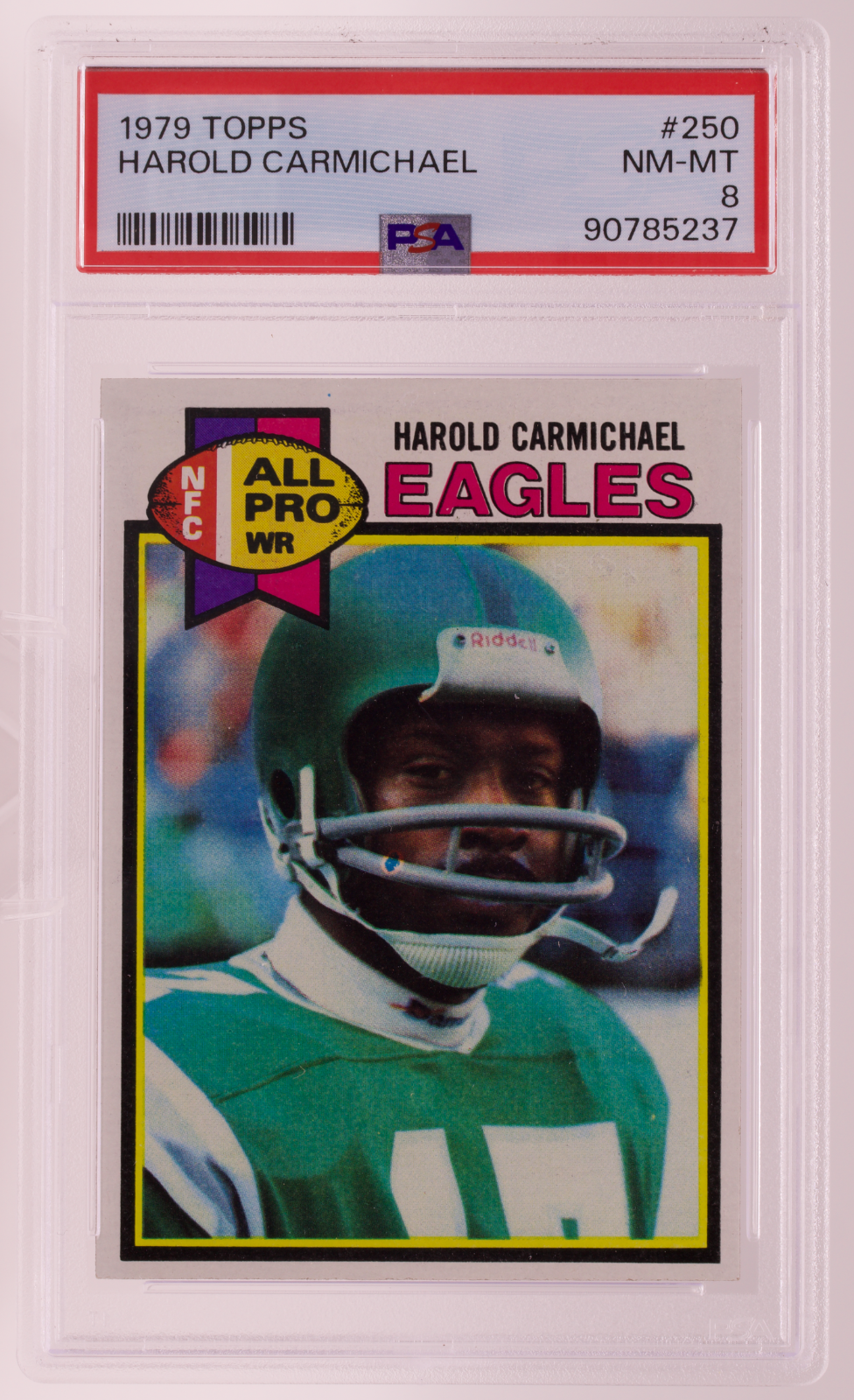 1979 Topps #250 Harold Carmichael PSA 8 NM-MT Philadelphia Eagles HOF All Pro