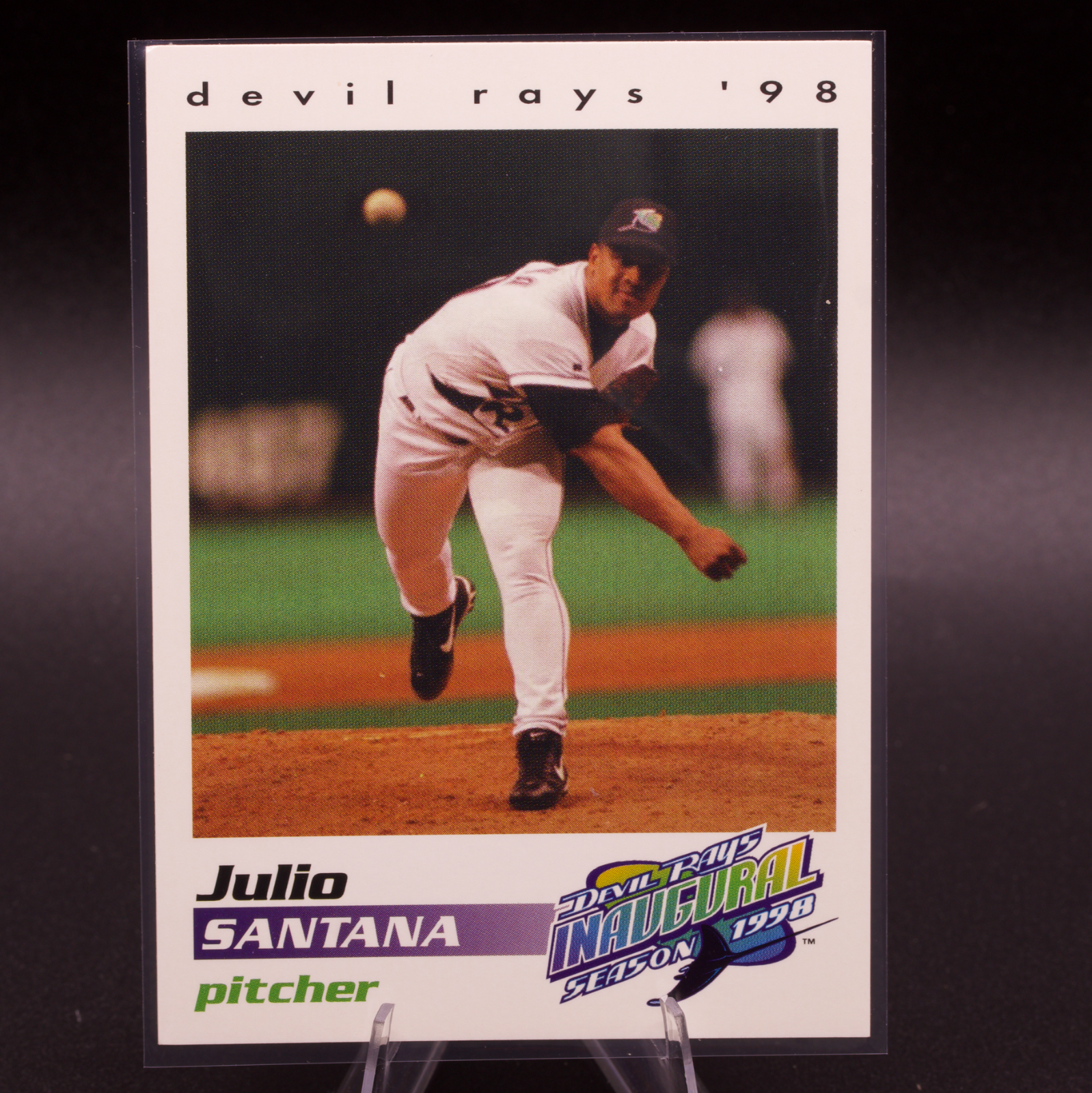 1998 Tampa Bay Devil Rays Team Issue Julio Santana #21 Inaugural Season Rookie