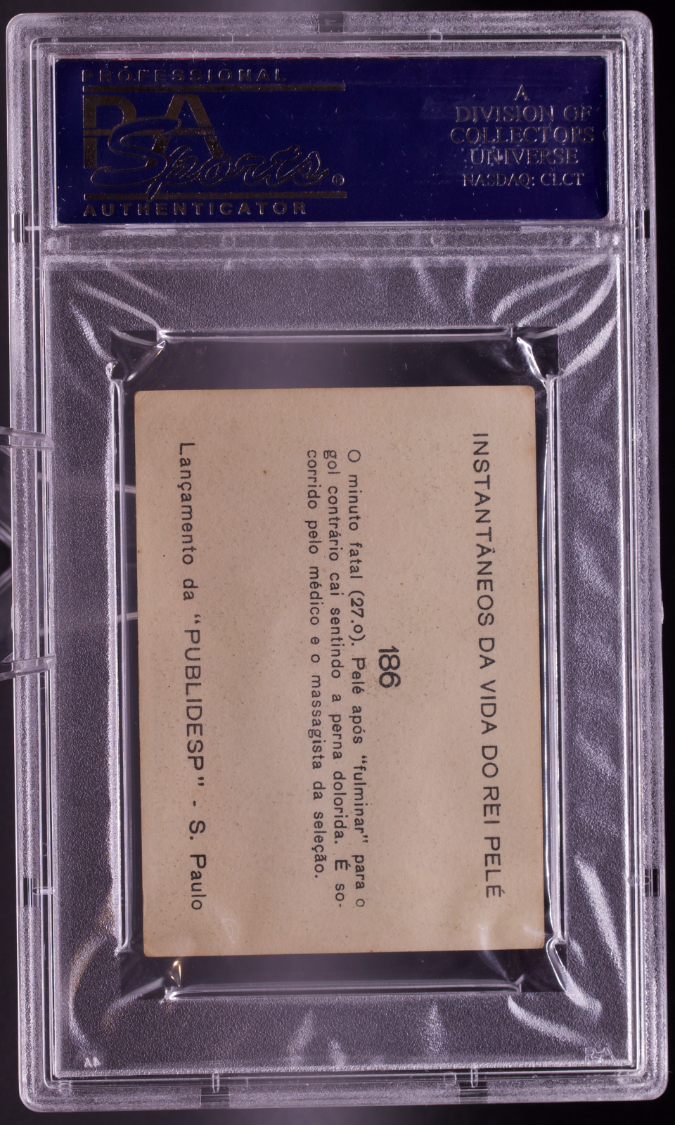 1964 Instantaneos Da Vida #186 Pele PSA 4 VG-EX 1962 World Cup Injury Soccer