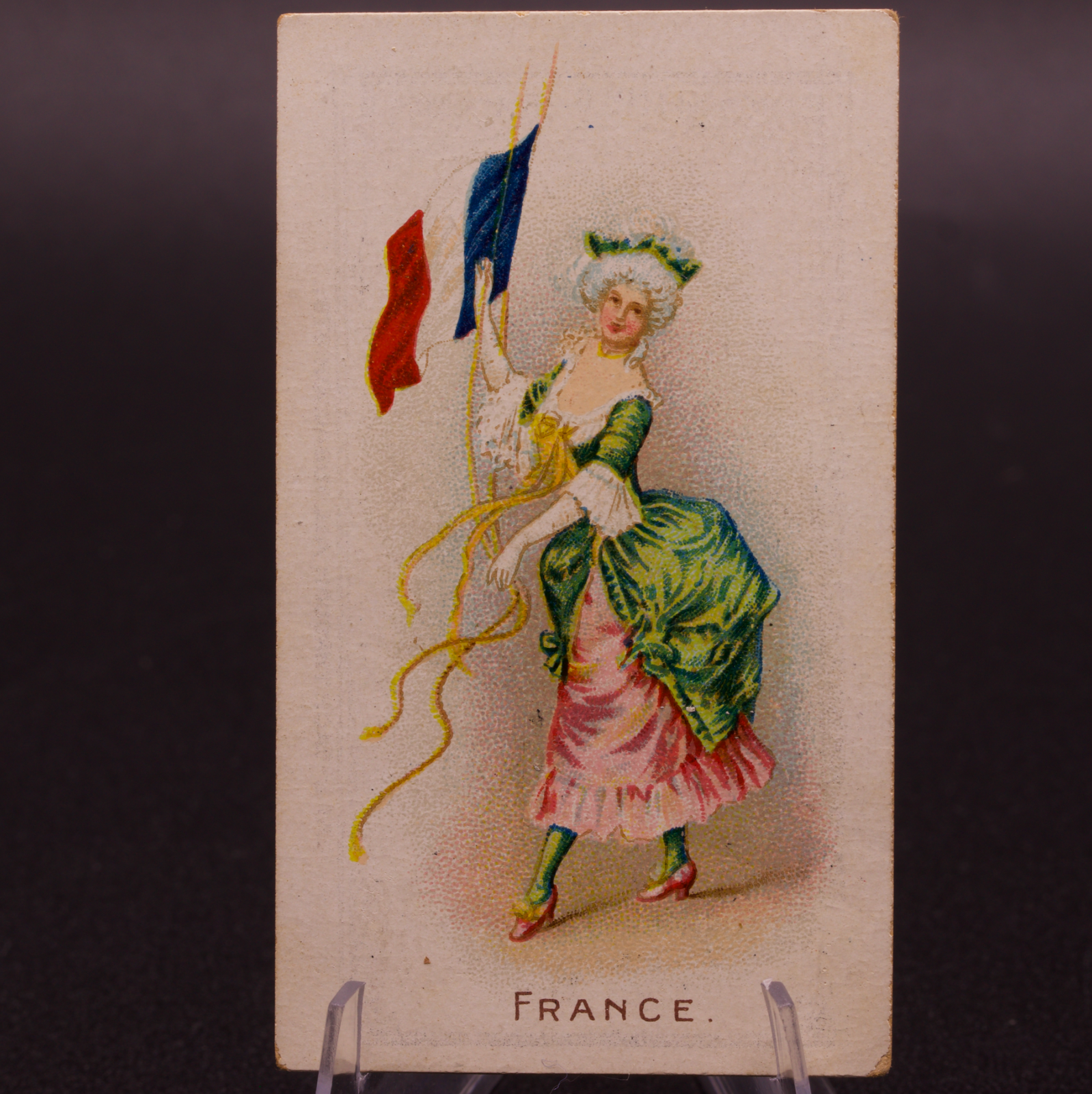 1910 Wills Flag Girls of All Nations France No. 8 Vice-Regal Mixture Cigarette